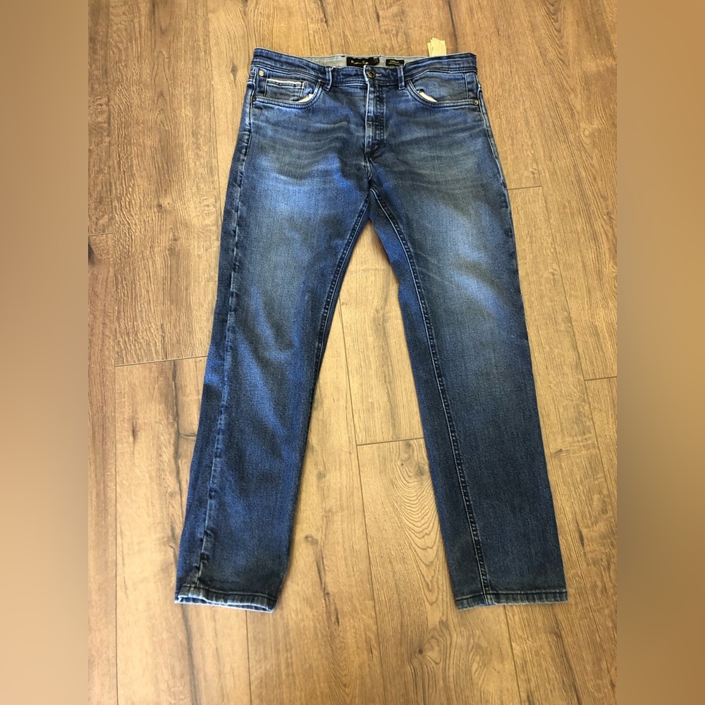 MASSIMO DUTTI MENS STRAIGHT LEG CASUAL FIT BLUE JEANS